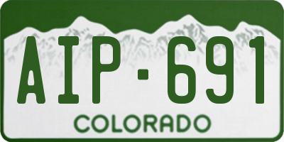 CO license plate AIP691