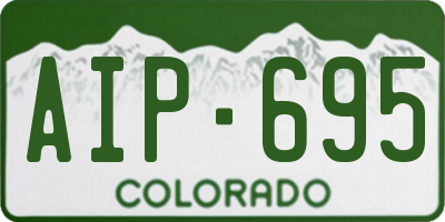 CO license plate AIP695