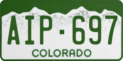 CO license plate AIP697