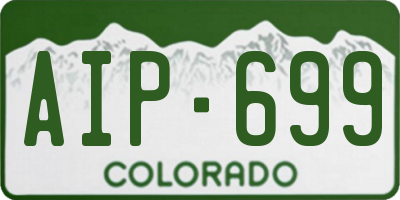 CO license plate AIP699