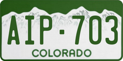 CO license plate AIP703
