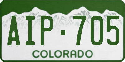 CO license plate AIP705