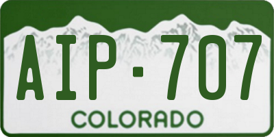 CO license plate AIP707