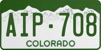 CO license plate AIP708