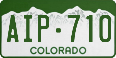 CO license plate AIP710