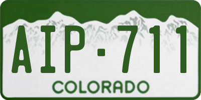 CO license plate AIP711