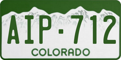 CO license plate AIP712