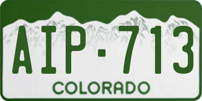 CO license plate AIP713