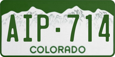 CO license plate AIP714