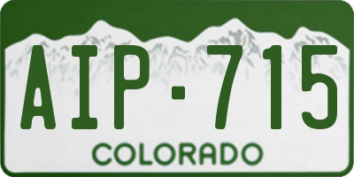 CO license plate AIP715