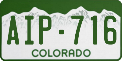 CO license plate AIP716