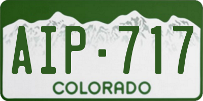 CO license plate AIP717