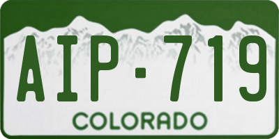 CO license plate AIP719