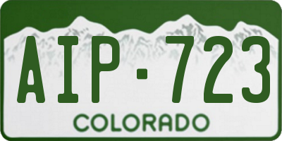 CO license plate AIP723