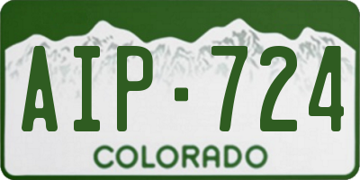 CO license plate AIP724