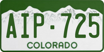 CO license plate AIP725