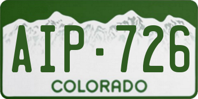 CO license plate AIP726