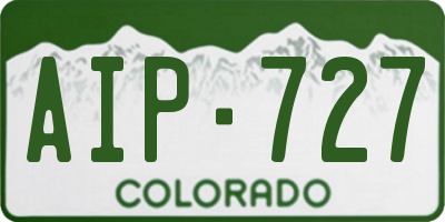 CO license plate AIP727