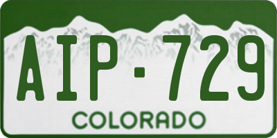 CO license plate AIP729