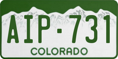 CO license plate AIP731
