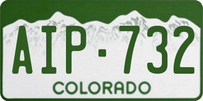 CO license plate AIP732