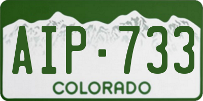 CO license plate AIP733