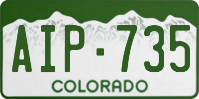 CO license plate AIP735