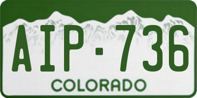 CO license plate AIP736