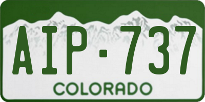 CO license plate AIP737