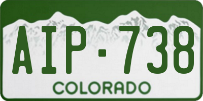 CO license plate AIP738