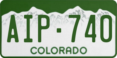 CO license plate AIP740