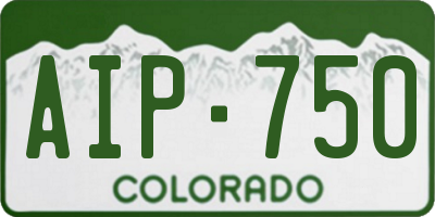 CO license plate AIP750