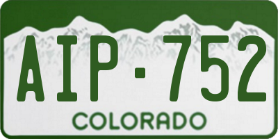 CO license plate AIP752