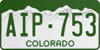 CO license plate AIP753