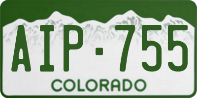 CO license plate AIP755