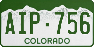 CO license plate AIP756