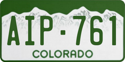CO license plate AIP761