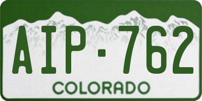 CO license plate AIP762