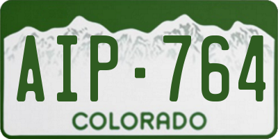 CO license plate AIP764