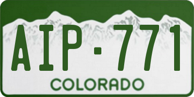 CO license plate AIP771