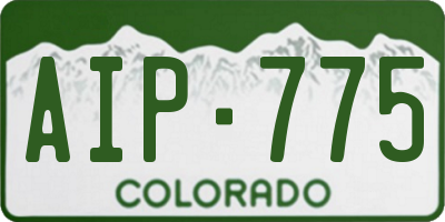 CO license plate AIP775