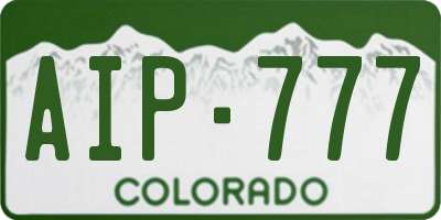 CO license plate AIP777