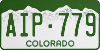 CO license plate AIP779