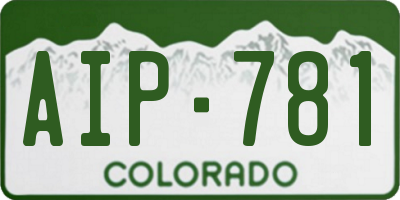 CO license plate AIP781