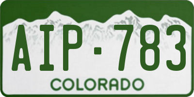 CO license plate AIP783