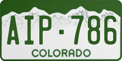 CO license plate AIP786