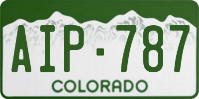 CO license plate AIP787
