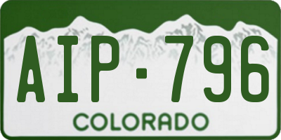 CO license plate AIP796