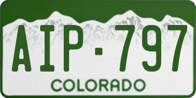 CO license plate AIP797