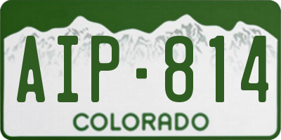 CO license plate AIP814